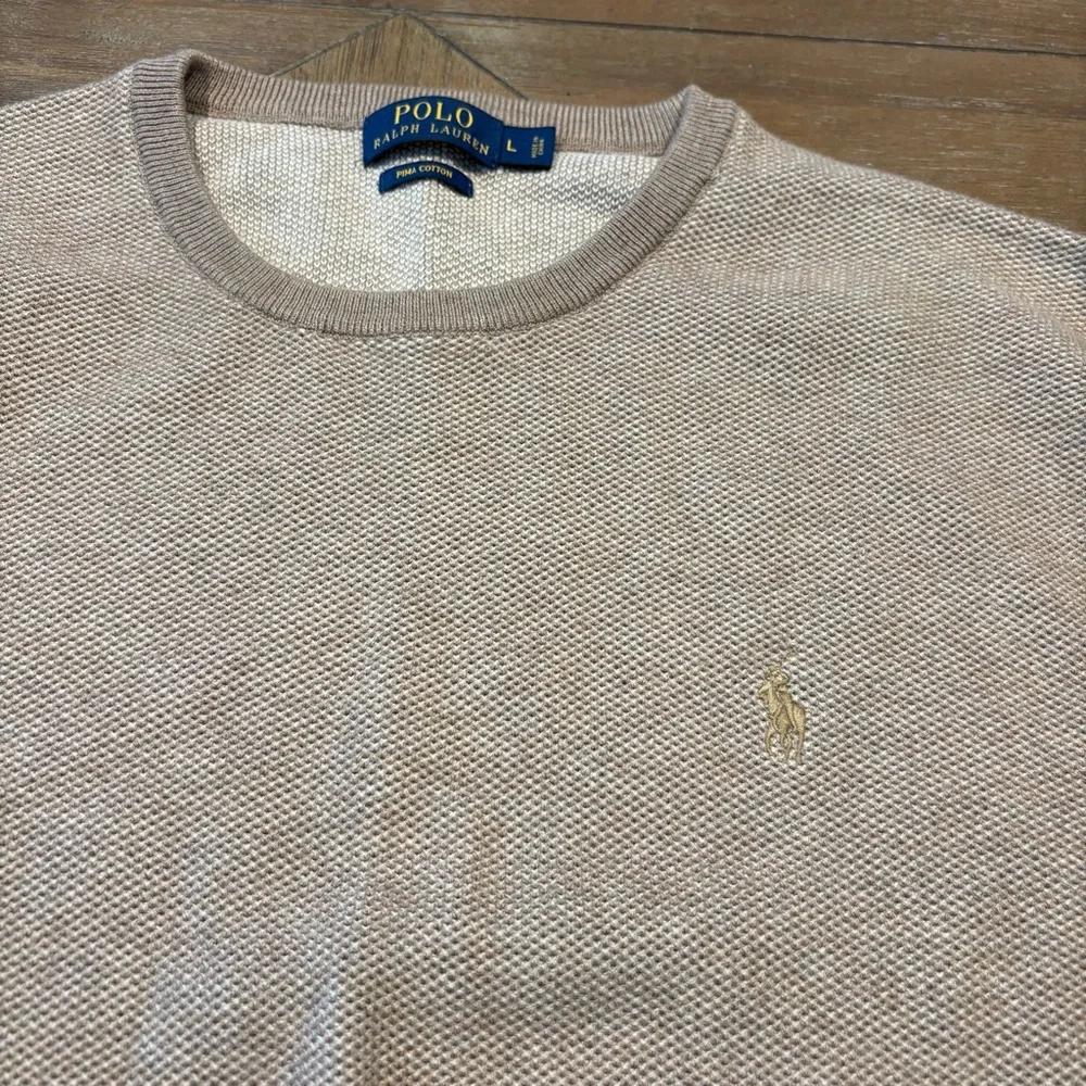 Polo by Ralph Lauren Men's Tan Crewneck Sweater Size L